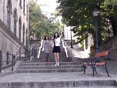 美女, イギリス人, フェティッシュ, レズビアン, 淫乱熟女, ナイロン, 小柄, スパンキング