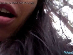 Mouthful of cum and fuck for sexy brunette babe Sasha Colibri