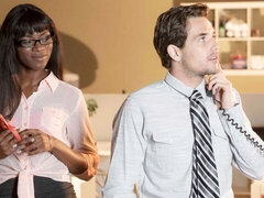 デカ尻, デカチン, フェラチオ, 茶髪の, バック, 黒人, ティーン, オッパイの