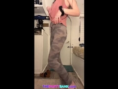 素人, 巨大なディルド, パンティ, 小柄, オマンコ, ガリガリ, ヤリマン, ティーン