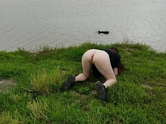 MissPopa Shows Bare Ass and Pussy While Walking Around Without Underwear