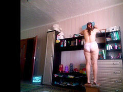 voyeurism like a naked mom dancing dusting the music - MyNakedStepmother