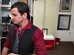 IR hairyass amateur stud fucked by a black office jock