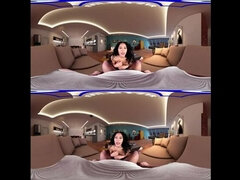 3 dimensionaal, Bruinharig, Sperma shot, Hondjeshouding, Latijnse vrouw, Natuurlijk, Realiteit, Tieten likken