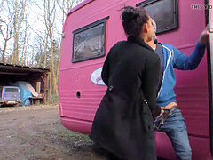 Grote kont, Pijpbeurt, Bruinharig, Europees, Duits, Tieten likken