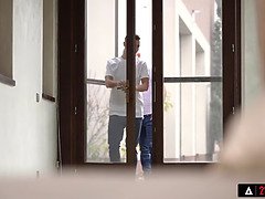 お尻, イマラチオ, ダブル開発, ハードコア, 看護婦, 息子, 三人, ユニフォーム