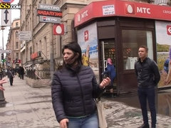 アナル, ブロンド, 顔射, お金, ゴックンする, 三人