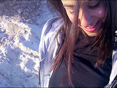 素人, フェラチオ, ヨーロピアン, アウトドア, 公共, フェラする