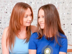 Rubia, Lesbiana, Masturbación, Coño, Estriptis, Adolescente, Apretado, Tetas