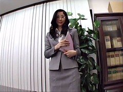 Asiatisch, Fetisch, Strumpfhose, Sekretärin