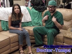 American, Bdsm, Bondage, Creampie, Doctor, Exam, Gloves, Orgasm
