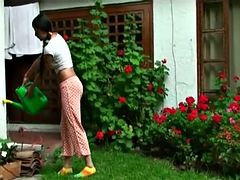 Amateur, Chica, Penetracion con dedos, Masturbación, Al aire libre, Afeitado, Adolescente, Tetas