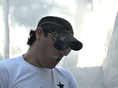 Anal, Culo, Semen en la boca, Papá, Gay, Latina, Flaco, Uniforme