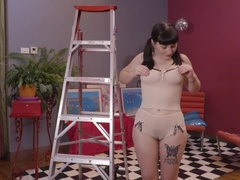 脇の下, 茶髪の, 毛深い, 一人, おもらし