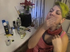 Enthousiasteling, Sperma in mond, Sperma shot, Daddy, Vriendin, Kut duiken, Kort haar