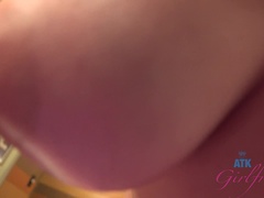 Leie, Fussjob, Freundin, Masturbation, Dürr, Titten, Vibrator, Spanner