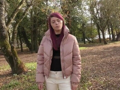 面接, 美女, ディルド, バック, はじめて, 小柄, 赤毛, おもちゃ