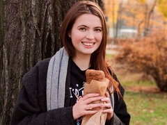 デカチン, 茶髪の, チン, バック, 自然山雀, ティーン, オッパイの, 濡れ