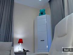 Enthousiasteling, Lieveling, Grote mammen, Blond, Hd, Reusachtig, Mager, Plagen