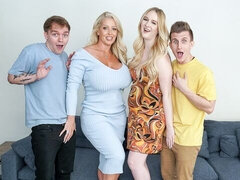 Большой член, Большие сиськи, Блондинки, Вчетвером, Ласковые ручки, Лизание, Натуральные сиськи, Киски