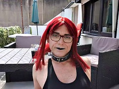 Couple, Marrant, Allemand, Hard, Masturbation, De plein air, Public, Rousse roux