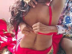 Hot Indian couple in traditional attire enjoy passionate romance and intense anal doggy style sex