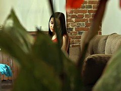 Sucer une bite, Brunette brune, Tir de sperme, Européenne, Fétiche, Jarretelles, Adolescente, Nénés