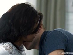 Брюнетки, Парочка, Сперма на лице, Хд, Лизание, Киски, Бритые, Сиськи