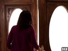 デカ尻, ラティーナ, レズビアン, なめる, 淫乱熟女, 赤毛, ティーン, オッパイの