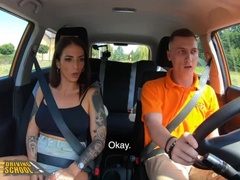 Spanish Babe Medusa Gets Naughty in Fake Driving School with FakeTaxi Driver