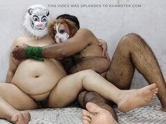 In den arsch, Aus dem arsch in den mund, Paar, Fingern, Handjob, Maske, Massage, Orgasmus