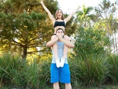 お尻, ブロンド, フェラチオ, チン, アウトドア, スポーツ, ティーン, オッパイの