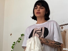 お尻, ビキニ, 茶髪の, ディルド, はじめて, ラティーナ, オナニー, オッパイの