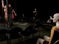 Lieveling, Bondage discipline sadomasochisme, Gebondenheid, Bruinharig, Diep in de keel, Hondjeshouding, Hardcore, Tieten likken