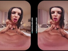 Deep throat VR glamour porn shows Ania Kinski lick your balls in 4K POV