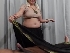 Hot Indian Aunty with Big Ass Rides Hard in Saree - Desi Amateur Sex