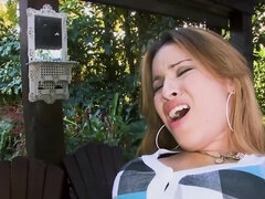 Tony Rubino is fucking a juicy girl Nena Linda in the yard