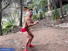 お尻, バイセクシャル, ゲイ, 裸, ヌード, アウトドア, 一人, いじめ