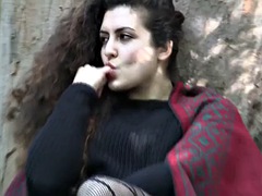 Curvy Arab MILF Lili Public Nudity and Masturbation Play