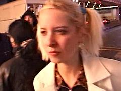 Blonde With Pigtails Takes Cock