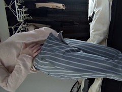Weird asian babe pisses