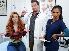 Grosser schwanz, Grosse titten, Blasen, Arzt, Hundestellung, Interrassisch, Penis, Rotschopf