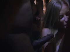 BLACKEDRAW Teenager Gets Passed around and Nailed by Sex Orgy of BBCs - Haley reed