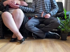 My Stepmom's Hairy Pussy - Visiting MILF with Bushy Snatch and Saggy Tits