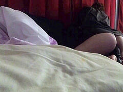 Анальный секс, Спальня, Парочка, Крошечные, Рыжие, Игрушки