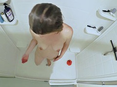 素人, フェラチオ, カップル, ハードコア, 巨大, 淫乱熟女, 赤毛, シャワー