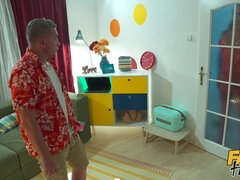 デカ尻, フェラチオ, 茶髪の, イく瞬間, バック, 顔射, 熟年, ストッキング