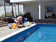 Amateur, Grosse bite, Couple, Français, Piscine, Echangistes, Voyeur