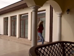 18, 素人, ブロンド, フェラチオ, 爸, オマンコ, 魅力的, ティーン