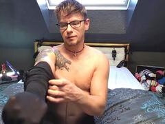 Pantyhose cock, foot fetish, men in nylons